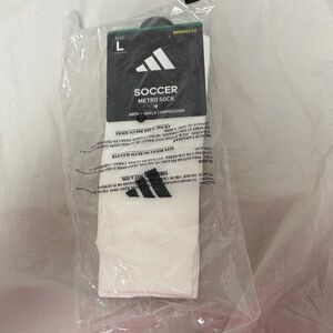 Adidas White Soccer Metro Socks